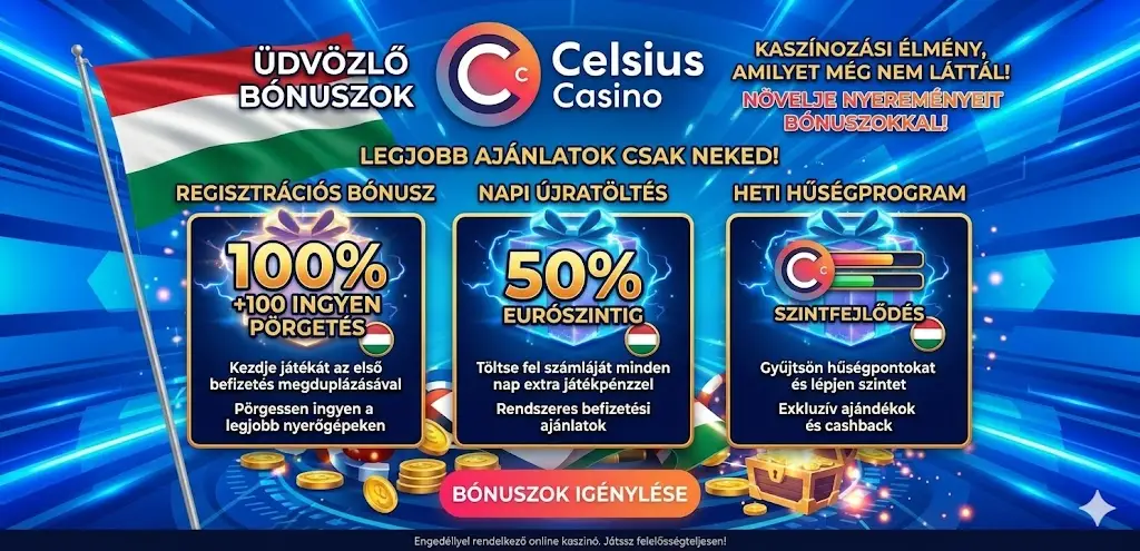 Celsius Casino bónuszok és promóciók